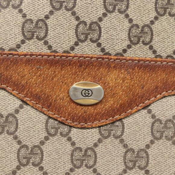 GUCCI GG Supreme Web Sherry Line Tote Bag Pvc Beige Gold 39 002 39 002 - Picture 14 of 16